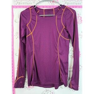 MEC long sleeve purple Plum Purple Long-Sleeve Top with Orange Stitching